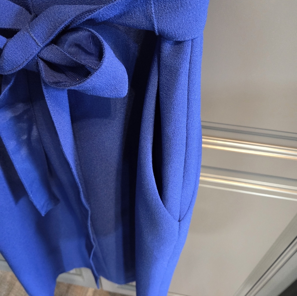 Eliza J Size 8 Elegant Blue Dress - Picture 7 of 9